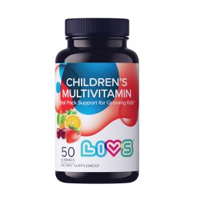 Children's Multivitamin Gummy Vitamin Kids Multivitamin Gummies All Natural Gluten Free Non GMO for Kids Strawberry Orange & Cherry Flavored 50 C