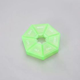 Mini Small Portable Travel Vitamin Pill Box Pills Cases Container Organizer Storage Tablets 7 Days Grids Medicine Fish Oils (Color: NO.9)