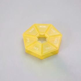 Mini Small Portable Travel Vitamin Pill Box Pills Cases Container Organizer Storage Tablets 7 Days Grids Medicine Fish Oils (Color: NO.3)