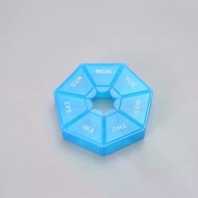 Mini Small Portable Travel Vitamin Pill Box Pills Cases Container Organizer Storage Tablets 7 Days Grids Medicine Fish Oils (Color: NO.5)